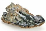 Gemmy, Emerald-Green Vivianite Crystal Cluster - Brazil #208723-2